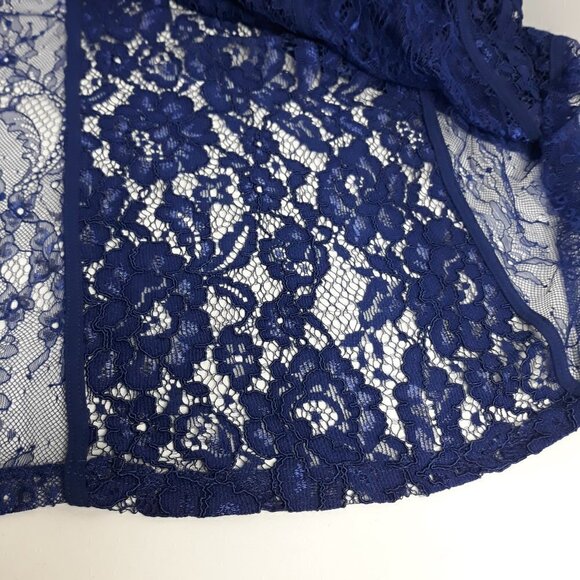 ASOS Truly You Dress Cut-out Lace Maxi Blue Plus Size 22 NWT - Picture 13 of 16